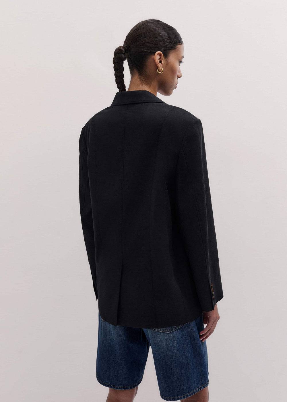 Black Summer Oversized Blazer meandem