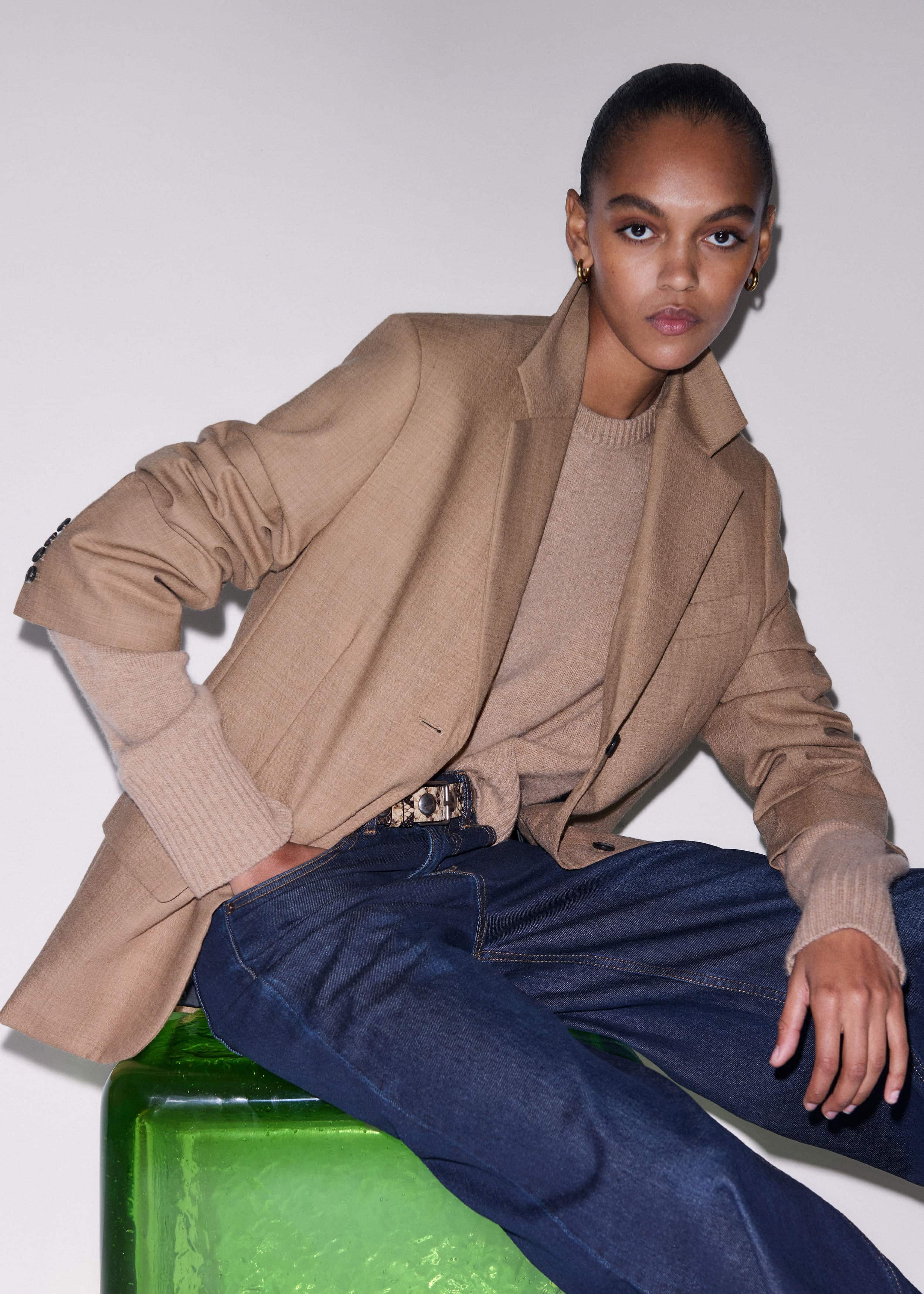 Brown Icon Oversized Blazer meandem