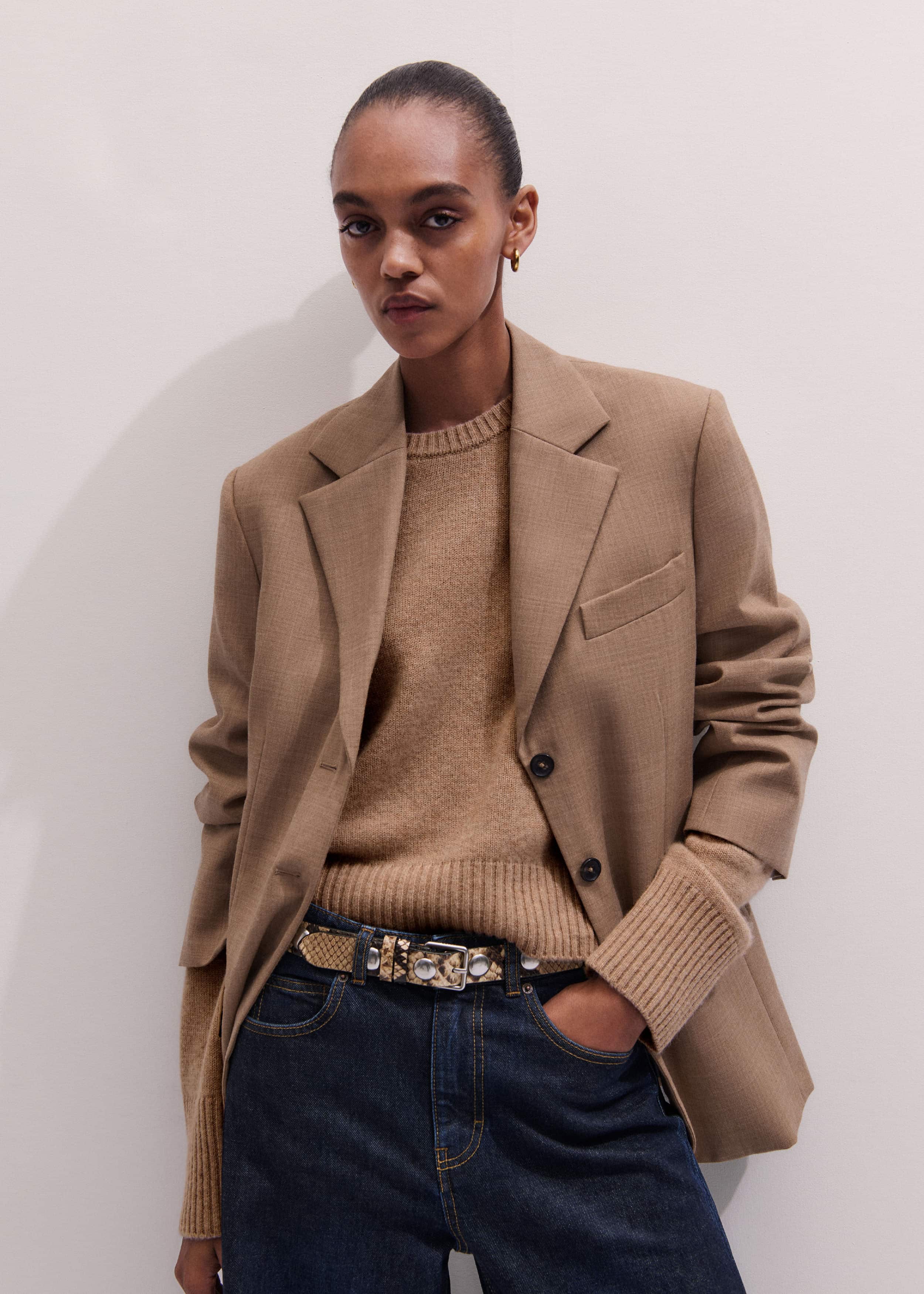 Brown Icon Oversized Blazer meandem