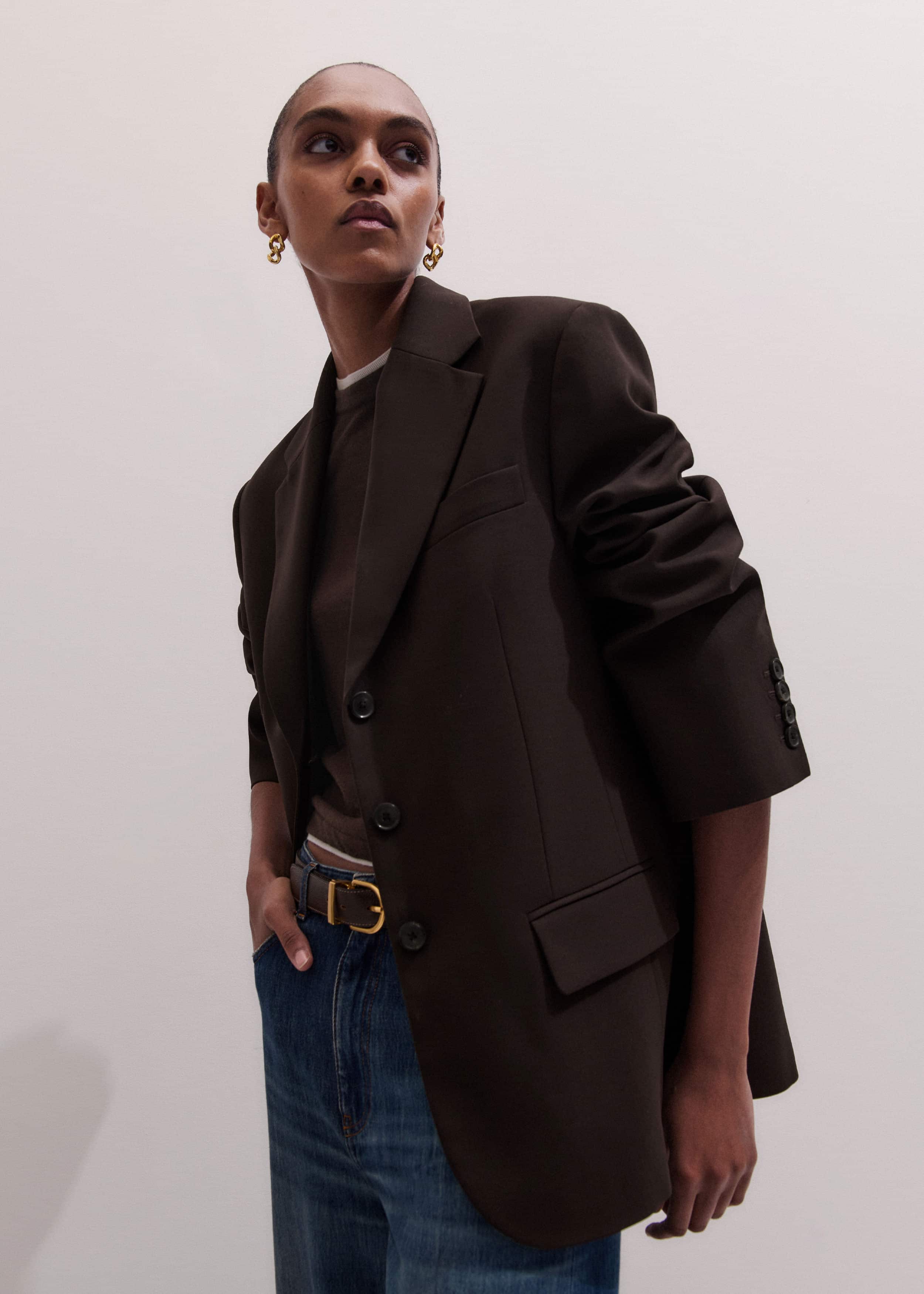 Brown Icon Intelligently Oversized Blazer meandem