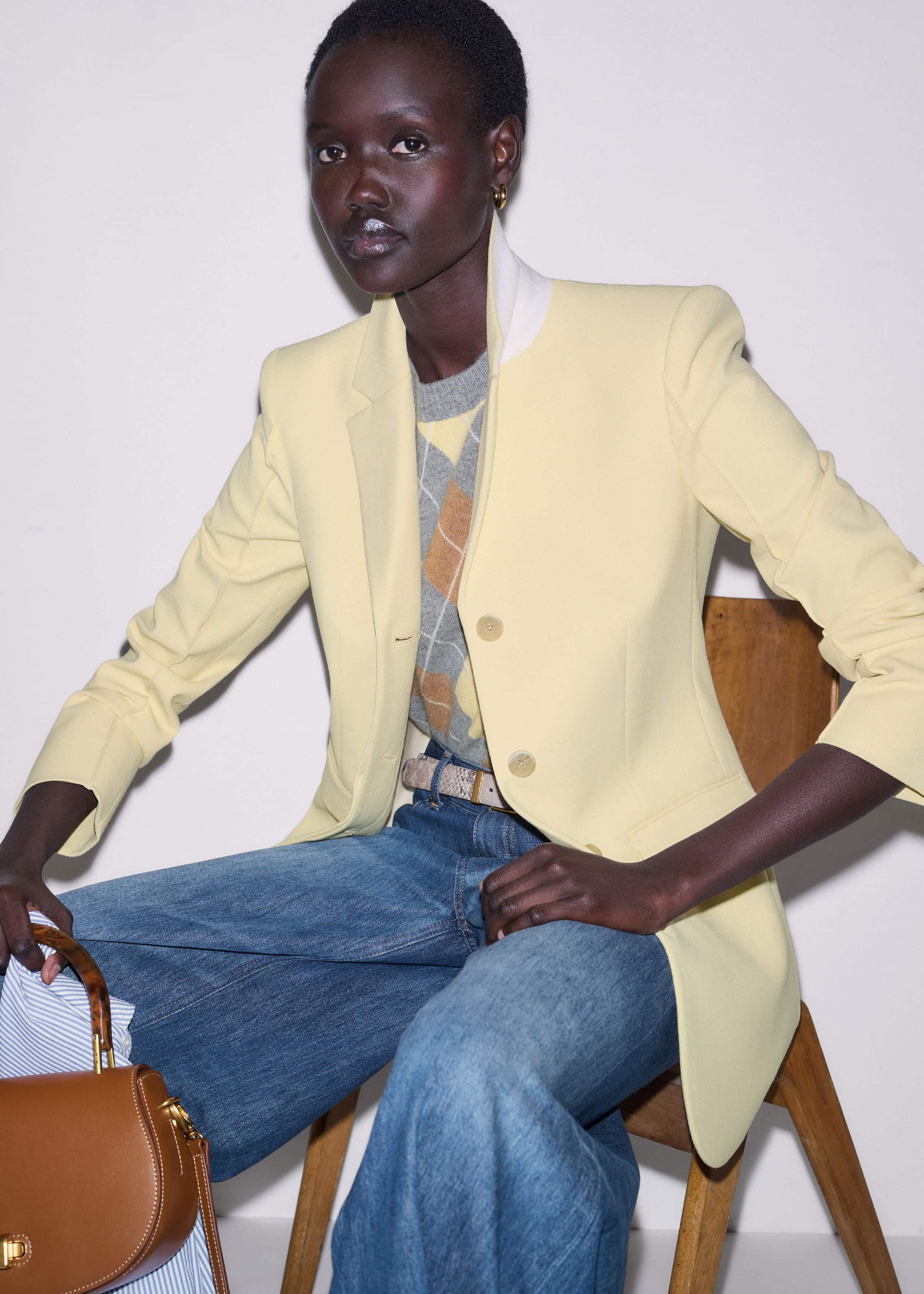 Yellow Slim Contour Blazer meandem