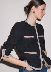 Black Straight Fit Jacket meandem