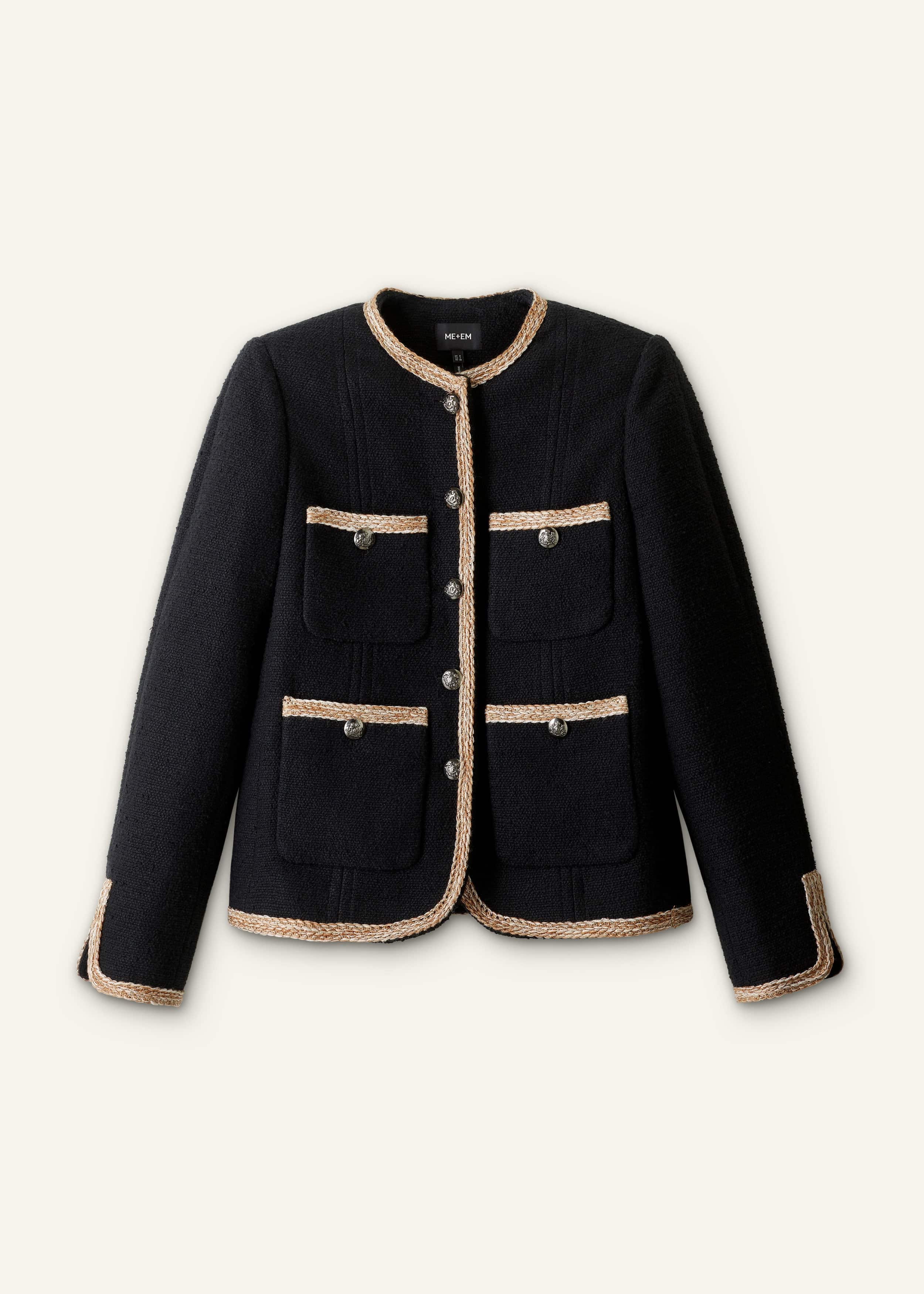 Black Straight Fit Jacket meandem
