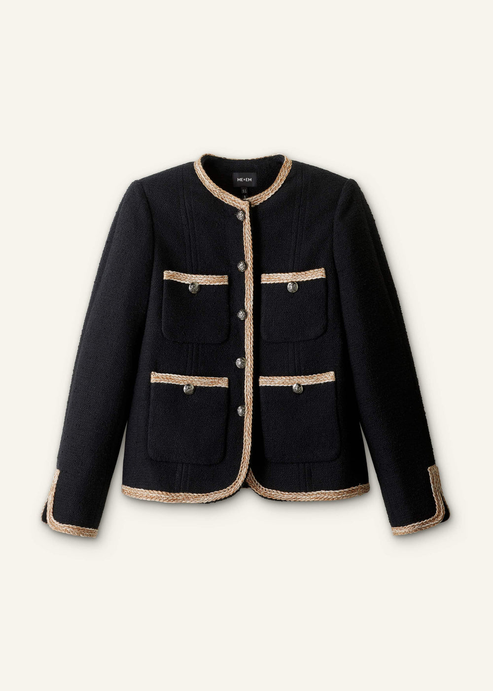 Black Straight Fit Jacket meandem