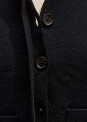 Black Milano Knit Short Sleeve Jacket meandem