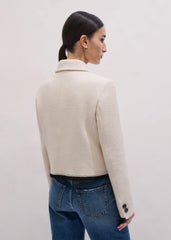 Cream Straight Crop Jacket meandem