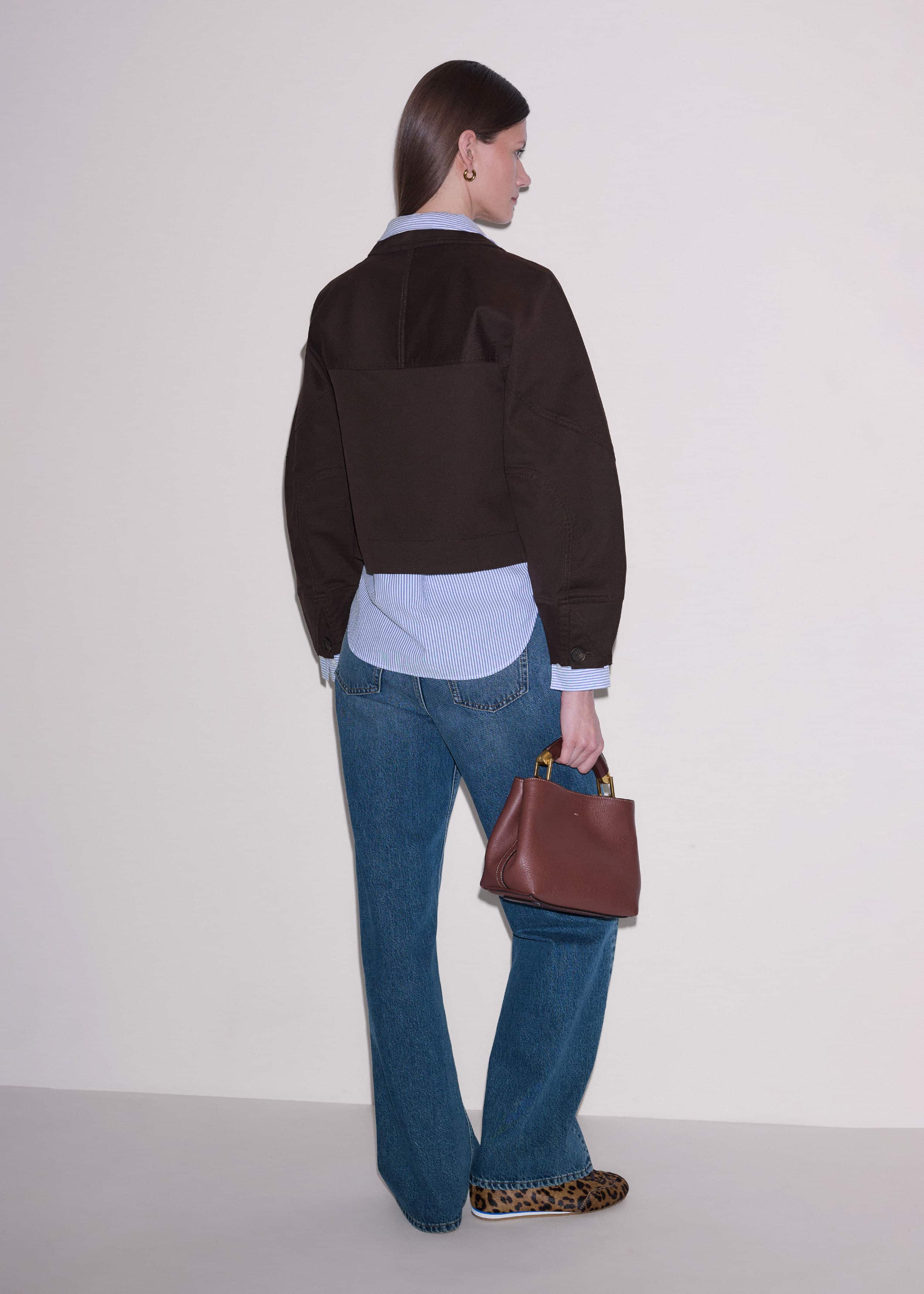 Brown Cocoon Sleeve Jacket meandem