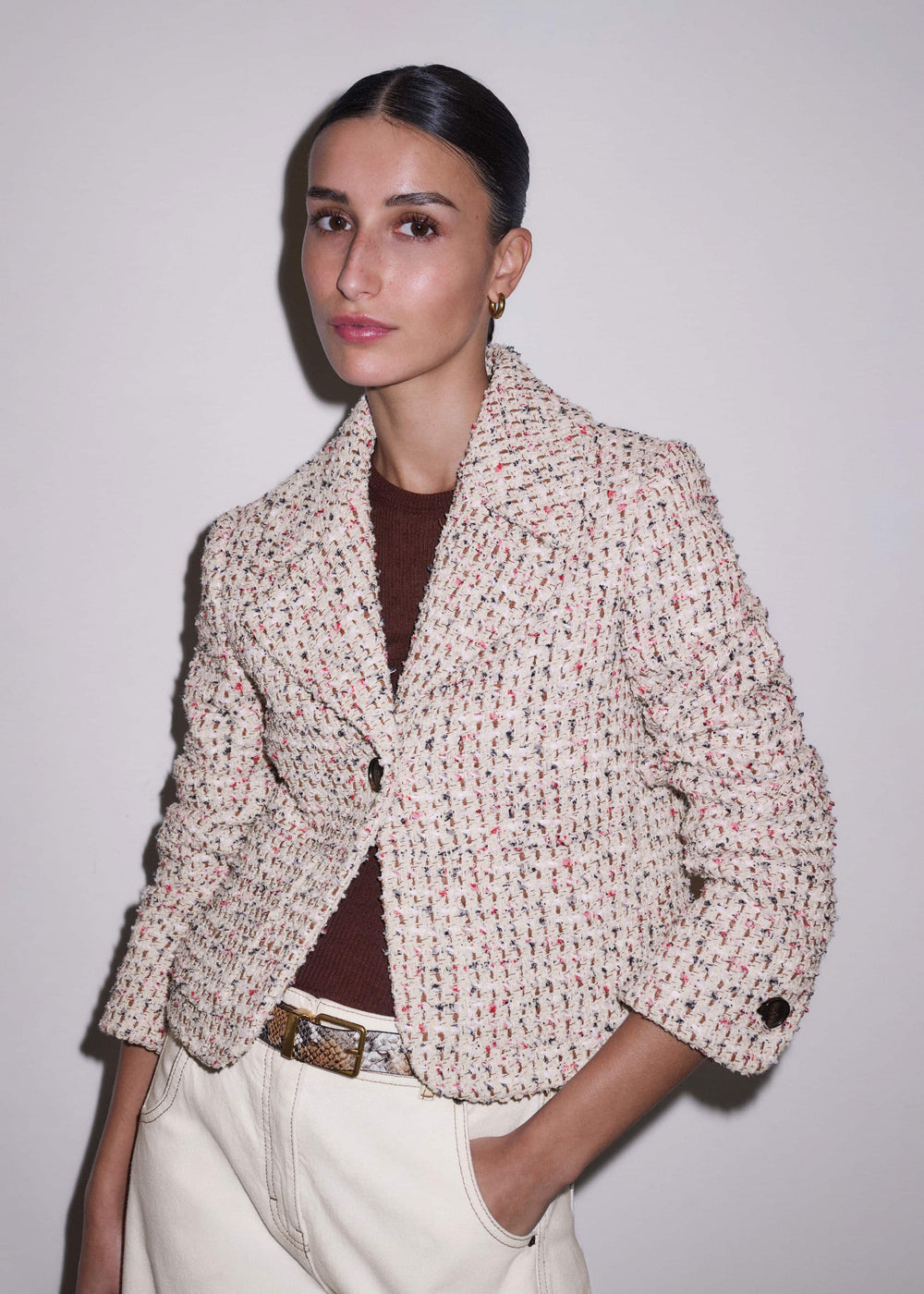 Cream Heritage Crop Jacket meandem