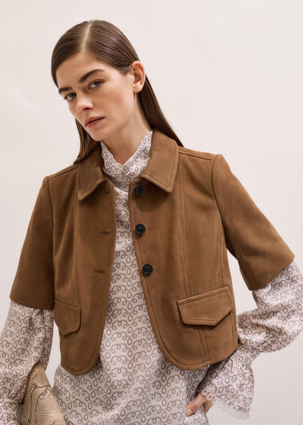 Brown Everyday Short Sleeve Jacket meandem