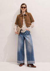 Brown Everyday Short Sleeve Jacket meandem
