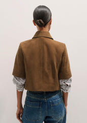 Brown Everyday Short Sleeve Jacket meandem