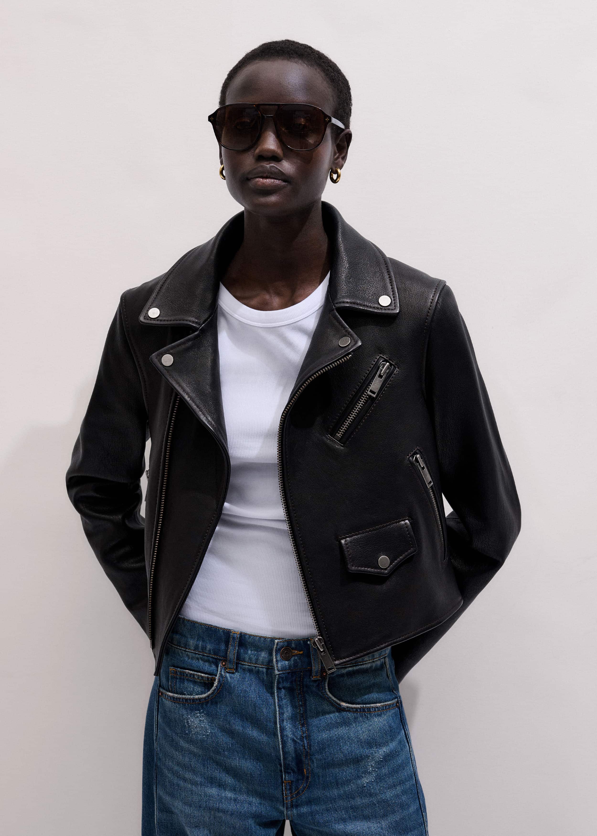 Black Perfect Little Biker Jacket meandem