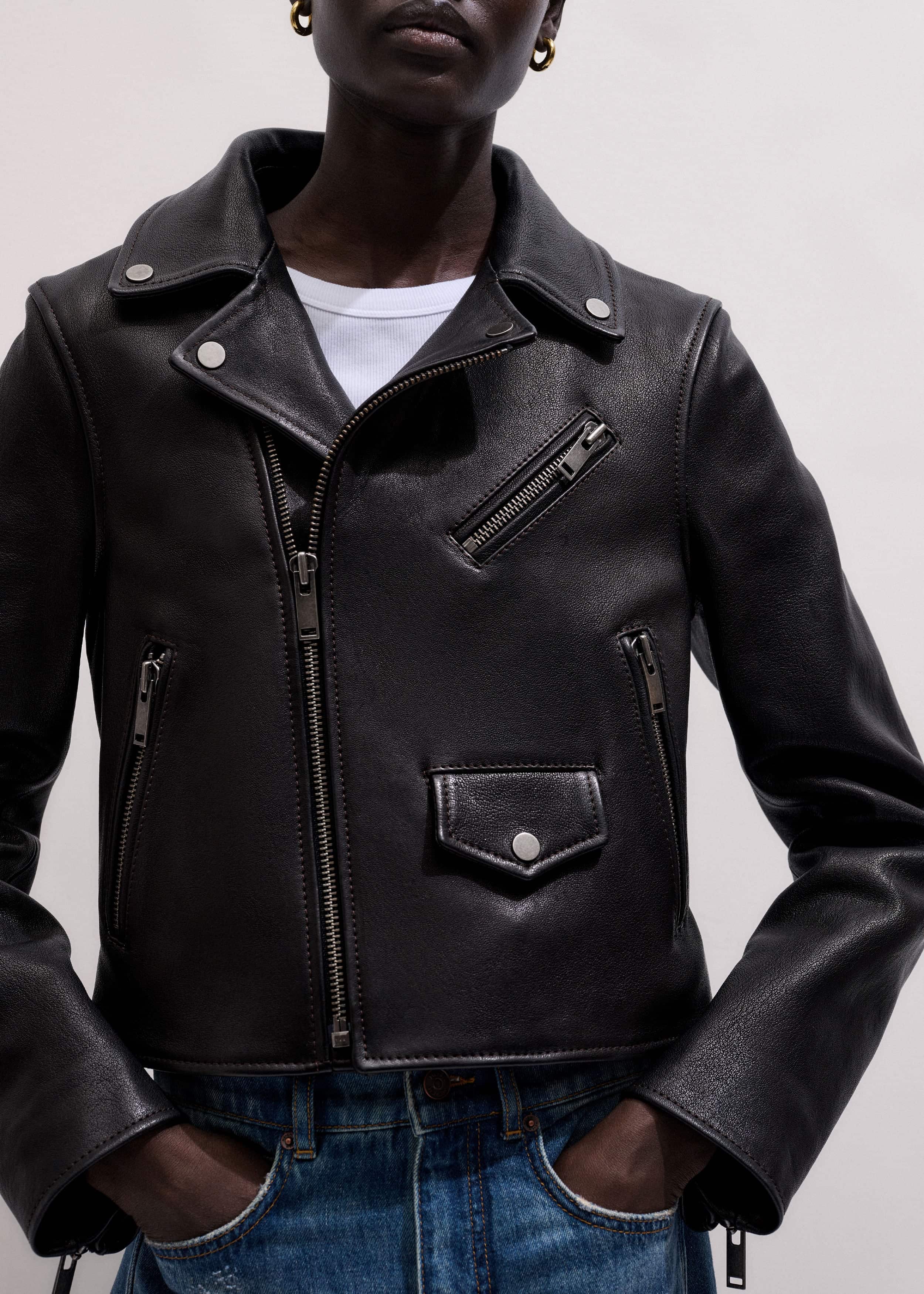 Black Perfect Little Biker Jacket meandem