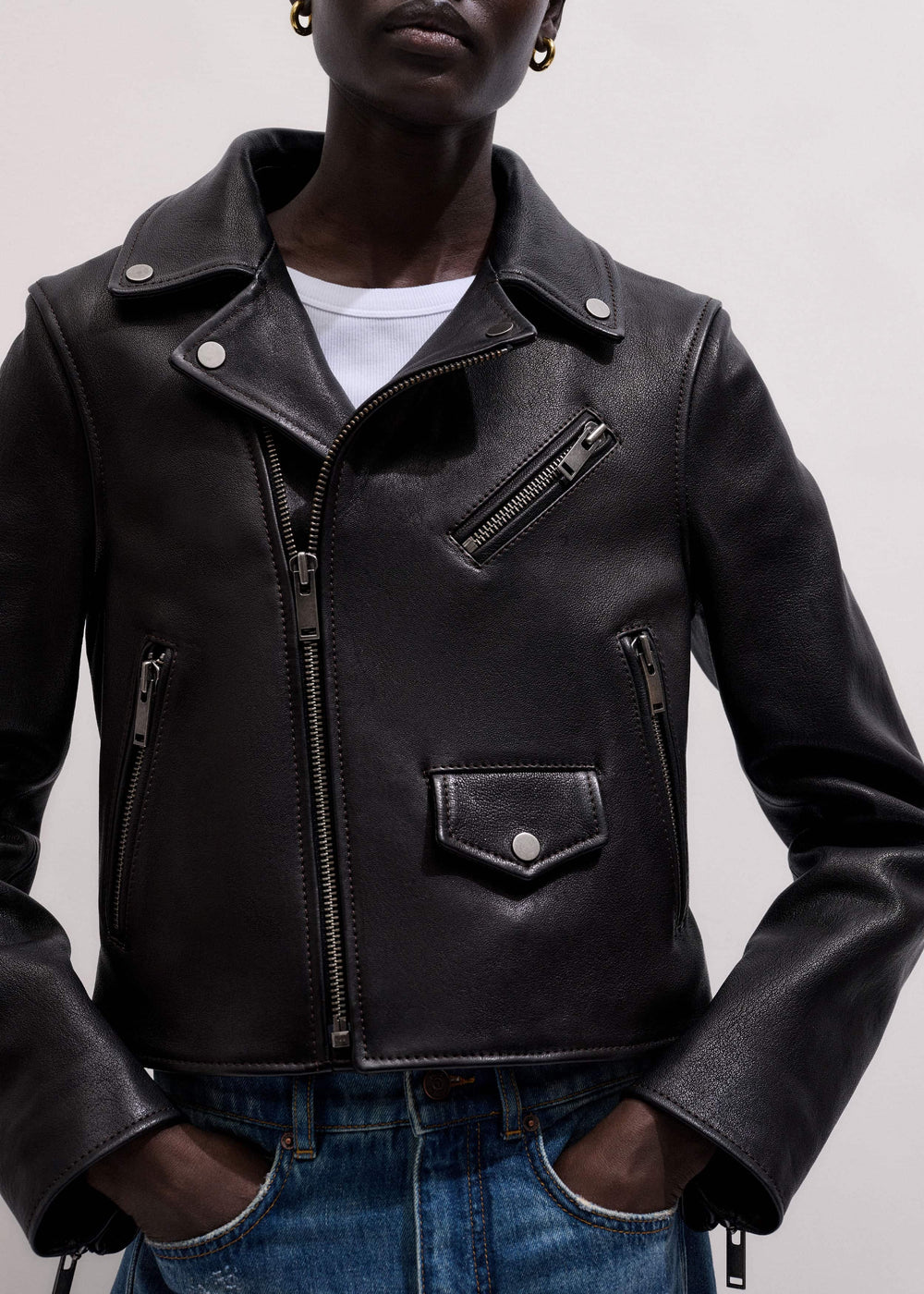 Black Perfect Little Biker Jacket meandem