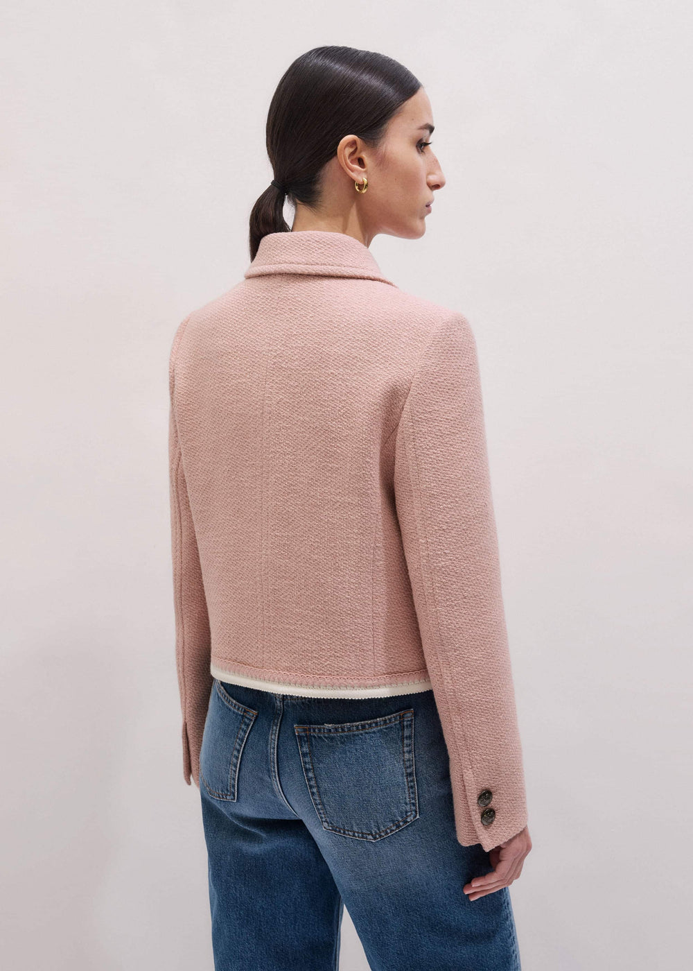 Pink Straight Crop Jacket meandem