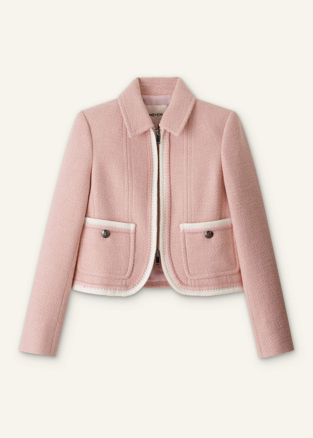 Pink Straight Crop Jacket meandem