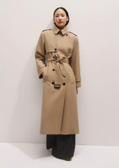 Brown Relaxed Shoulder Trench Coat meandem