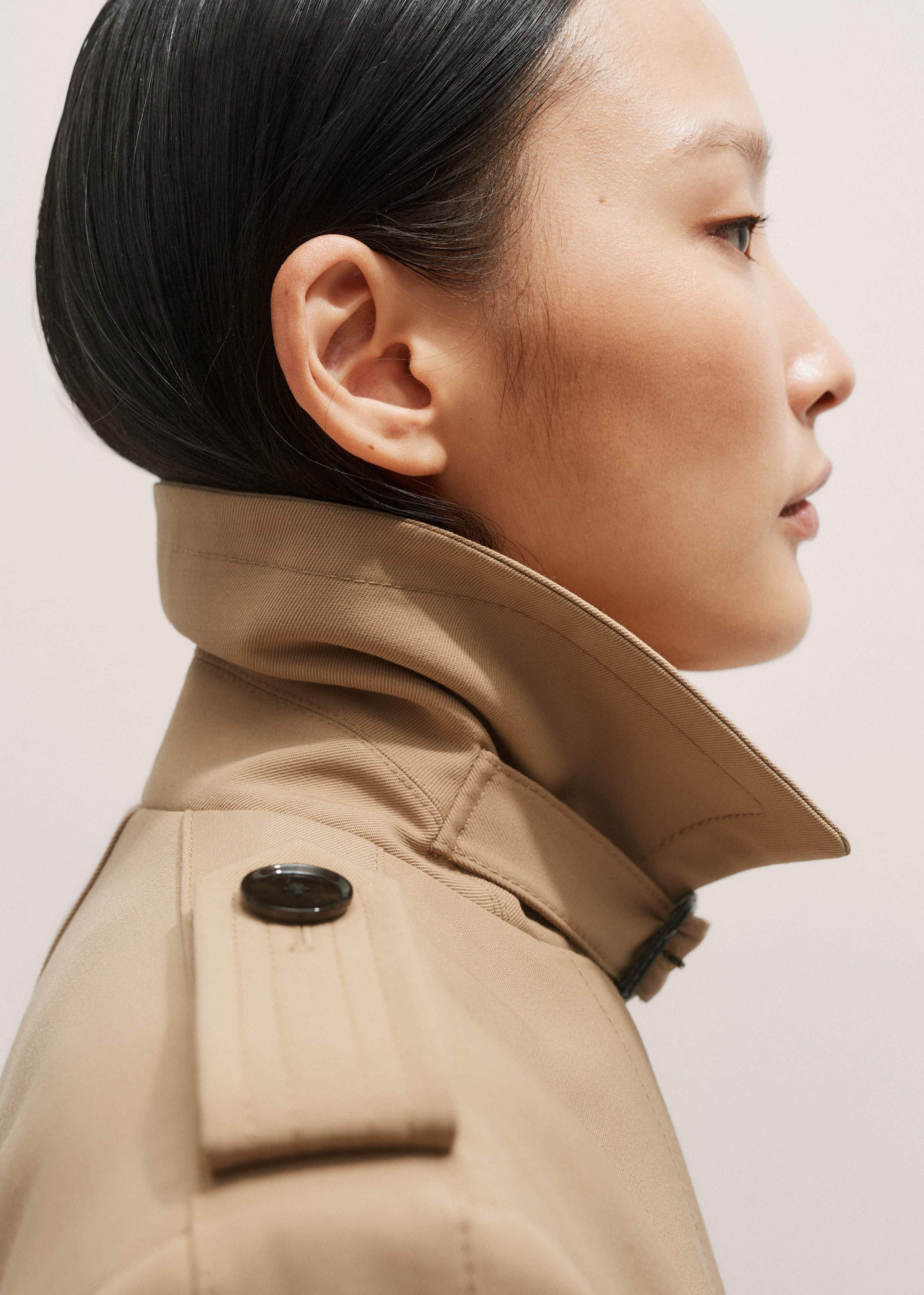 Brown Relaxed Shoulder Trench Coat meandem