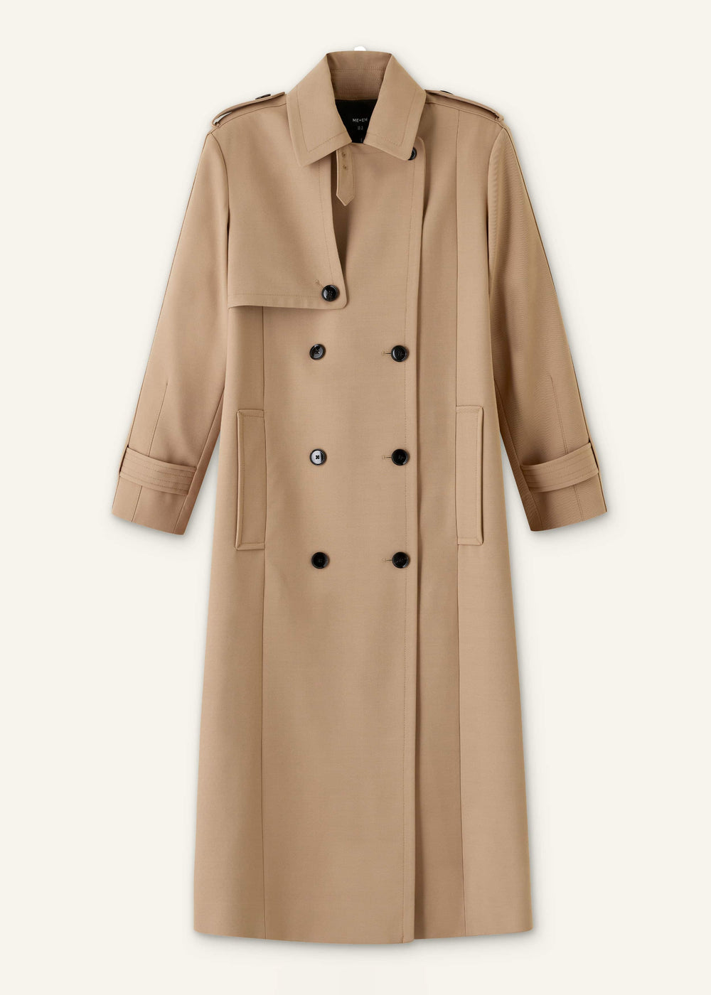 Brown Relaxed Shoulder Trench Coat meandem