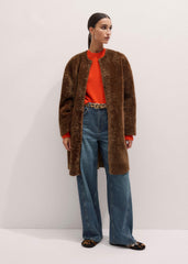 Brown Shearling Coat meandem