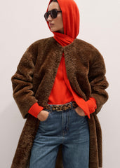 Brown Shearling Coat meandem
