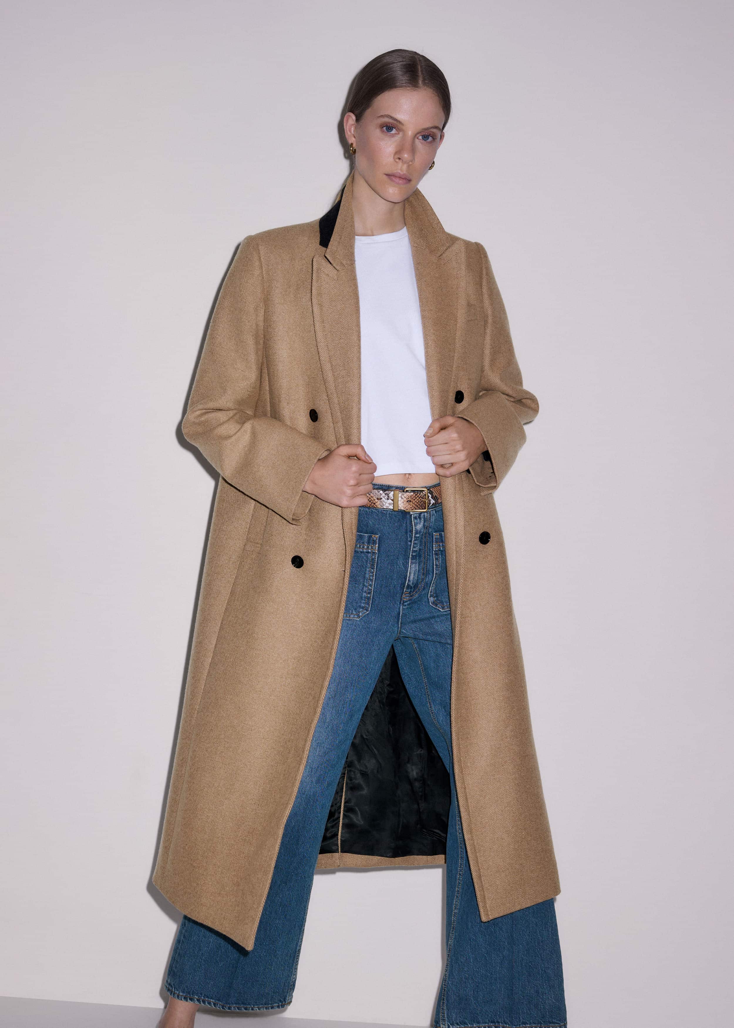Brown Double-Breasted Coat meandem