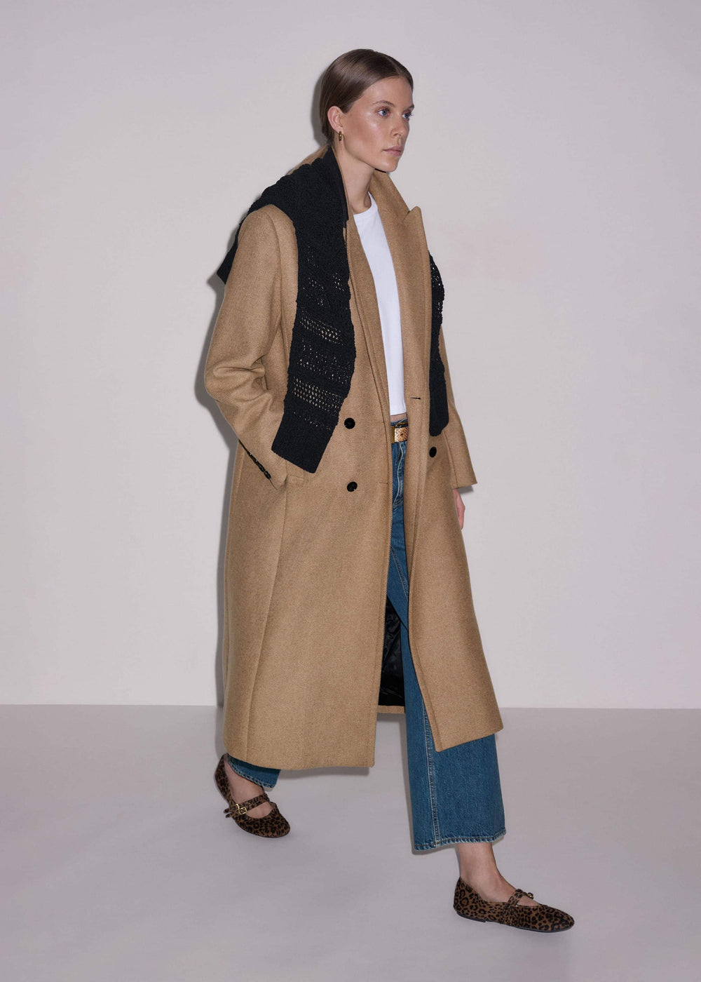 Brown Double-Breasted Coat meandem