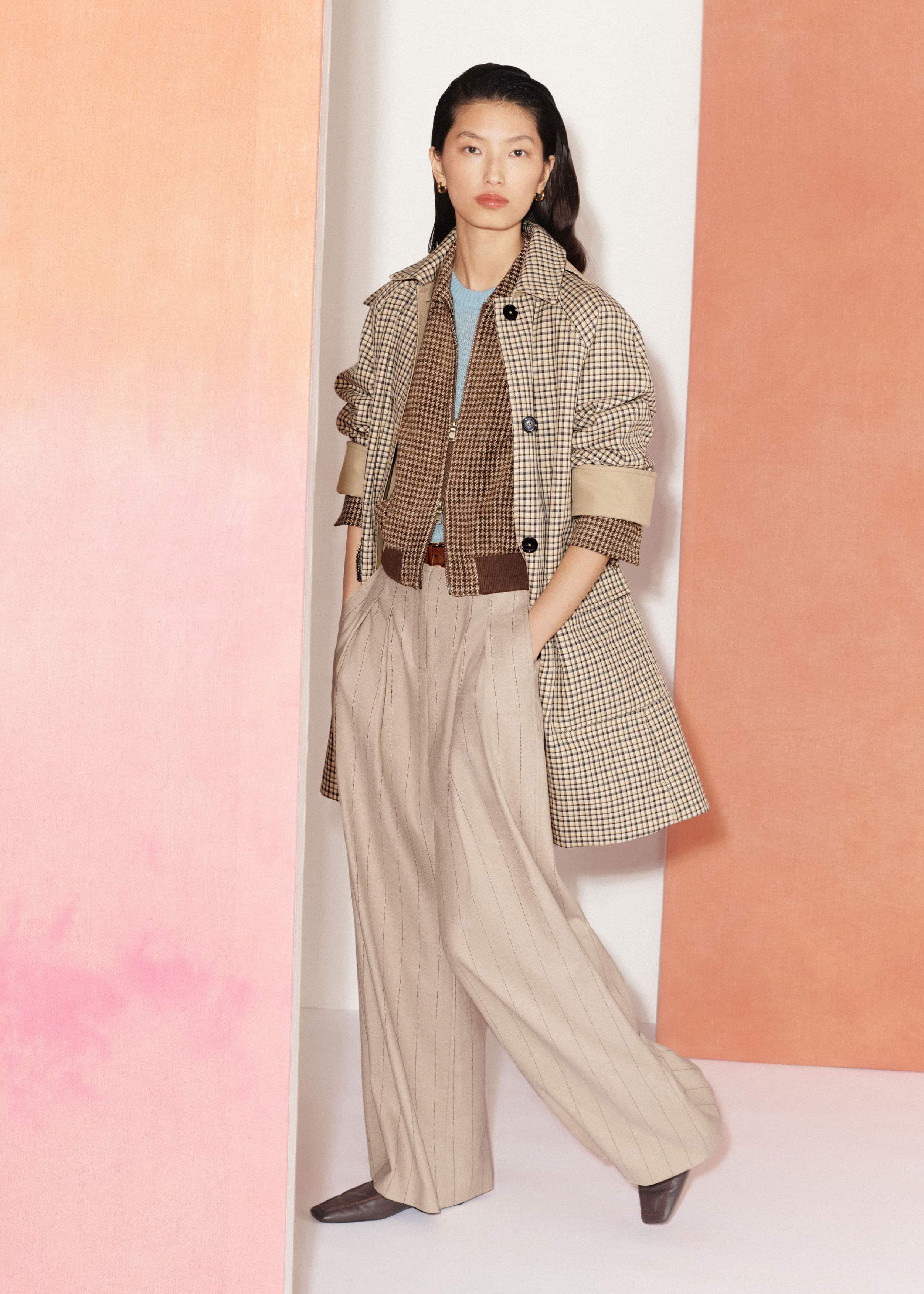Camel Brown Reversible Mac + Hood meandem