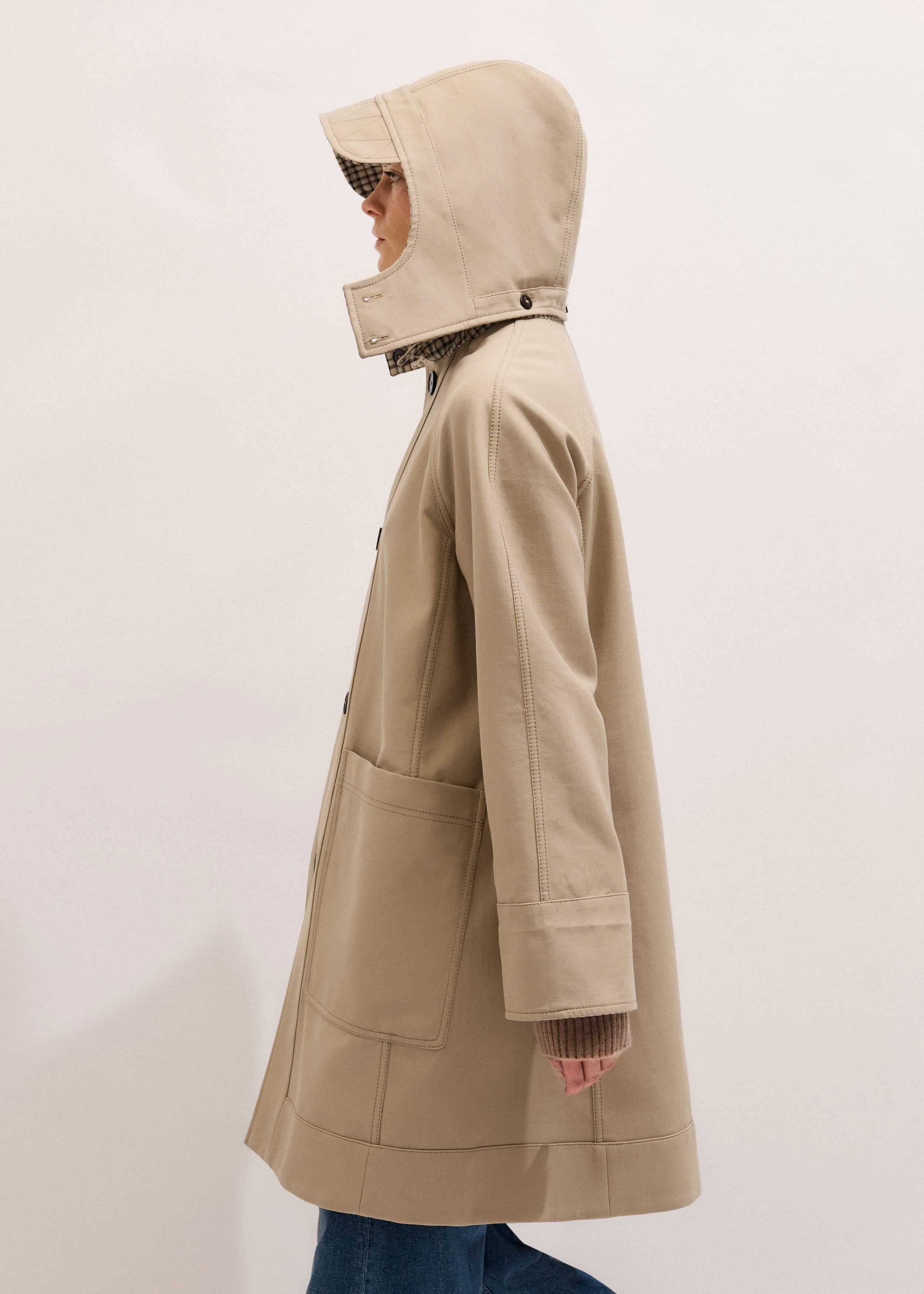 Camel Brown Reversible Mac + Hood meandem