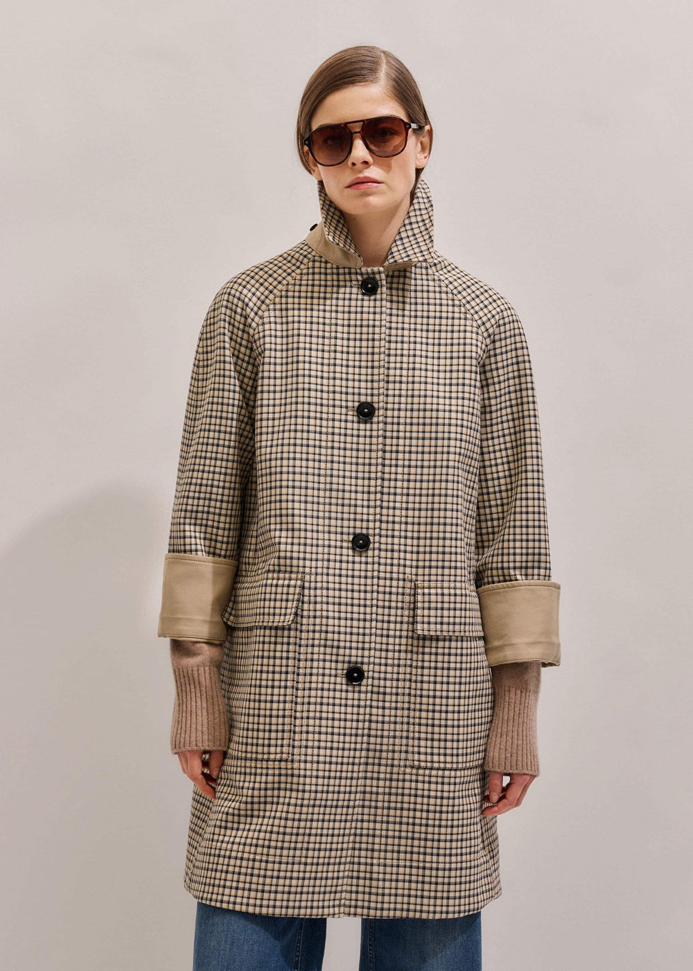 Camel Brown Reversible Mac + Hood meandem