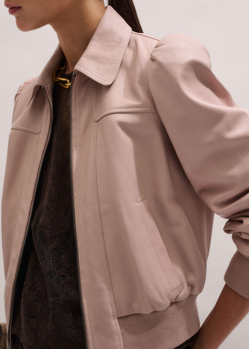 Pink Luxe Feminine Bomber Jacket meandem