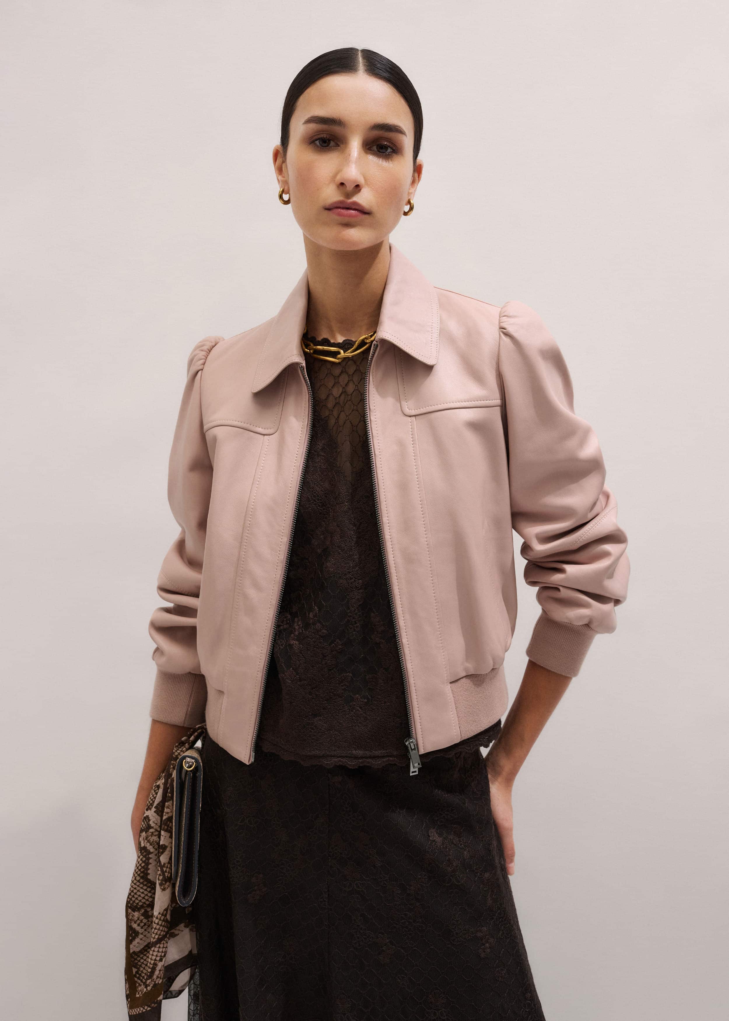 Pink Luxe Feminine Bomber Jacket meandem