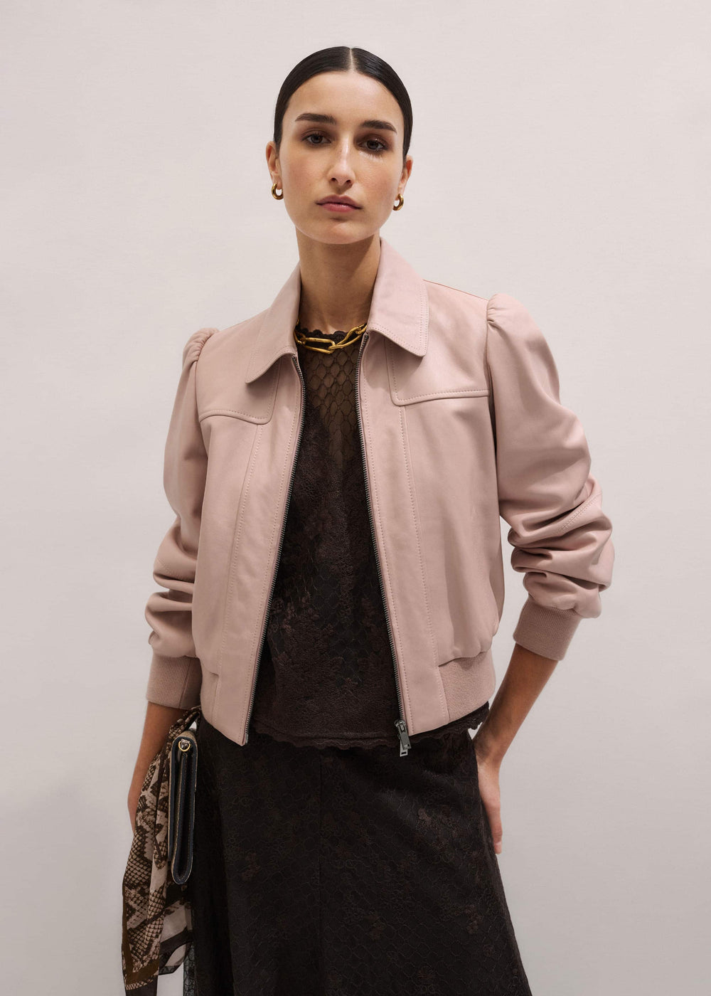 Pink Luxe Feminine Bomber Jacket meandem