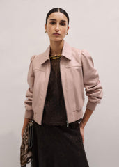 Pink Luxe Feminine Bomber Jacket meandem