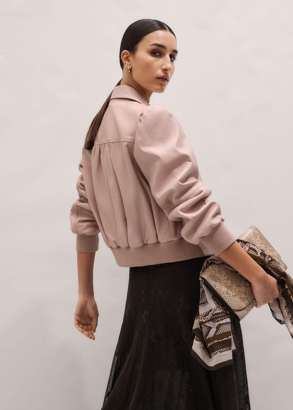 Pink Luxe Feminine Bomber Jacket meandem