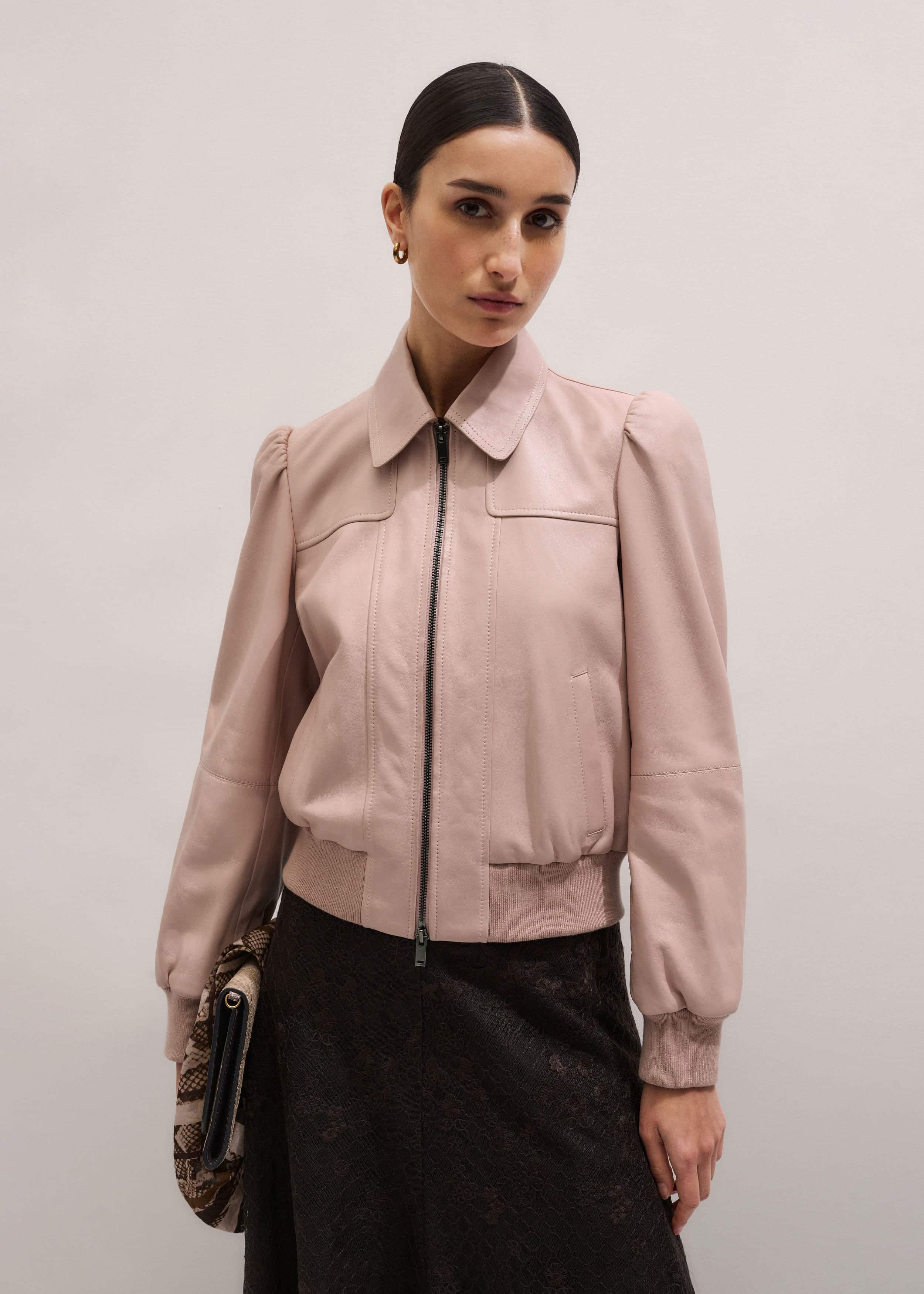 Pink Luxe Feminine Bomber Jacket meandem