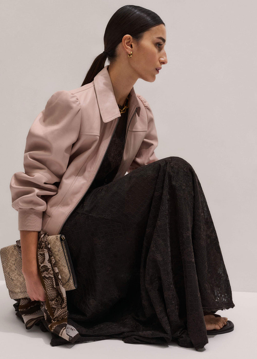 Pink Luxe Feminine Bomber Jacket meandem