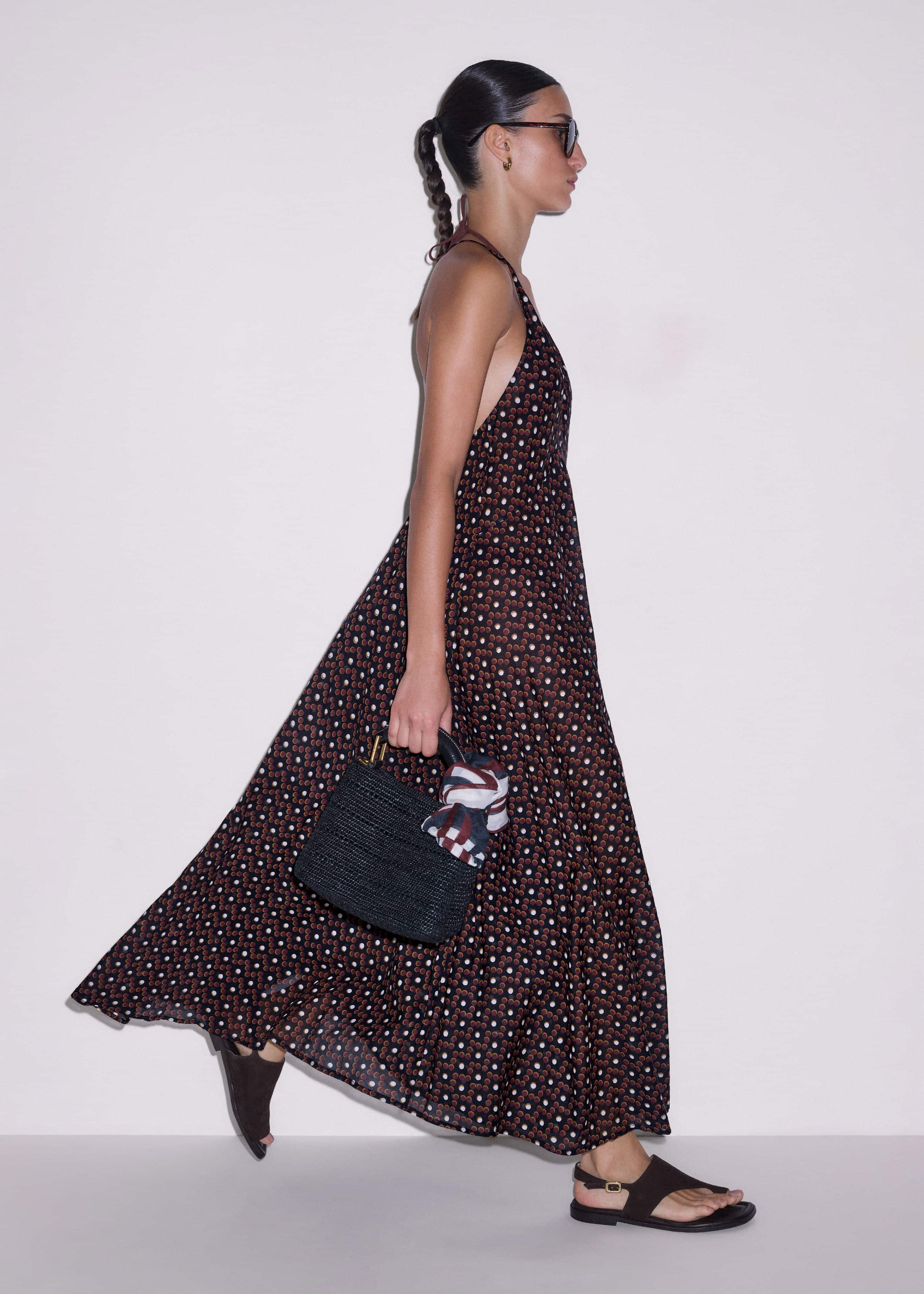 Black Halter Maxi Beach Dress meandem