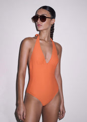 Orange Halterneck Swimsuit meandem