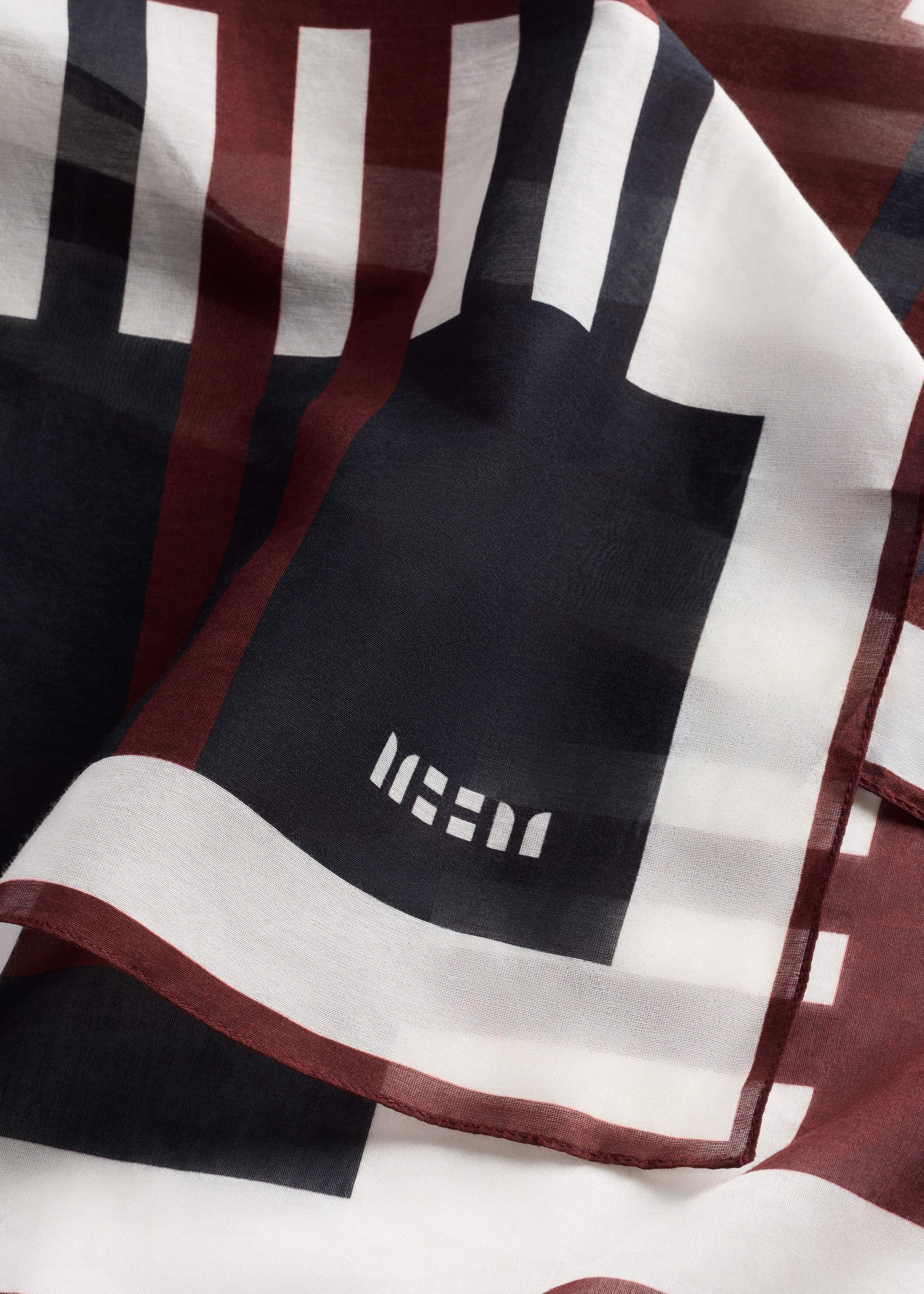 Cinnamon Brown Stripe Summer Scarf meandem