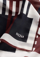 Cinnamon Brown Stripe Summer Scarf meandem