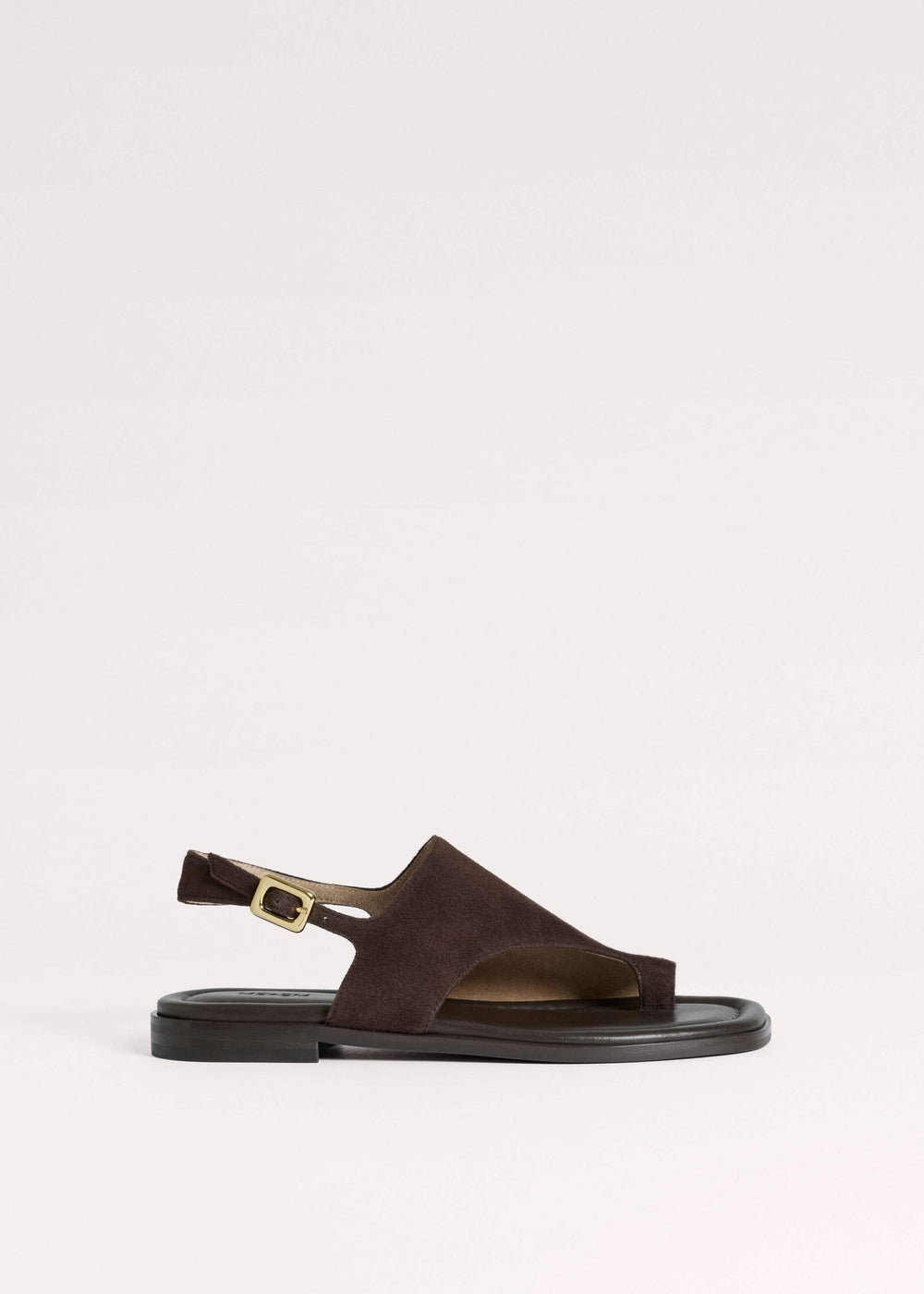Brown Asymmetric Toe Loop Sandal meandem