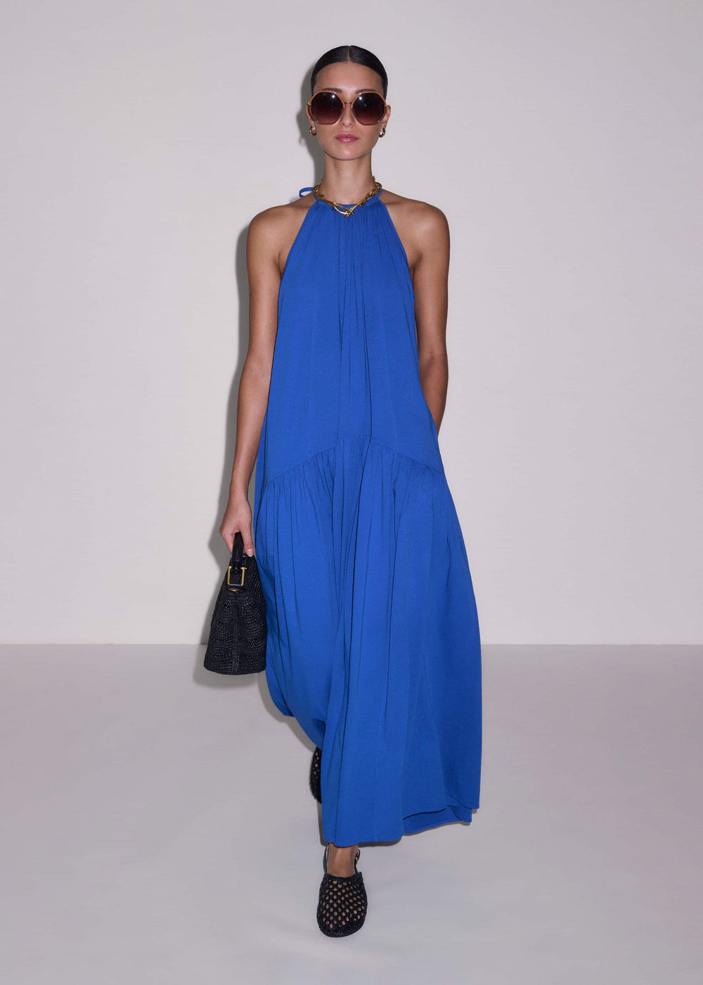 Blue Halterneck Maxi Dress meandem