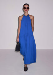 Blue Halterneck Maxi Dress meandem