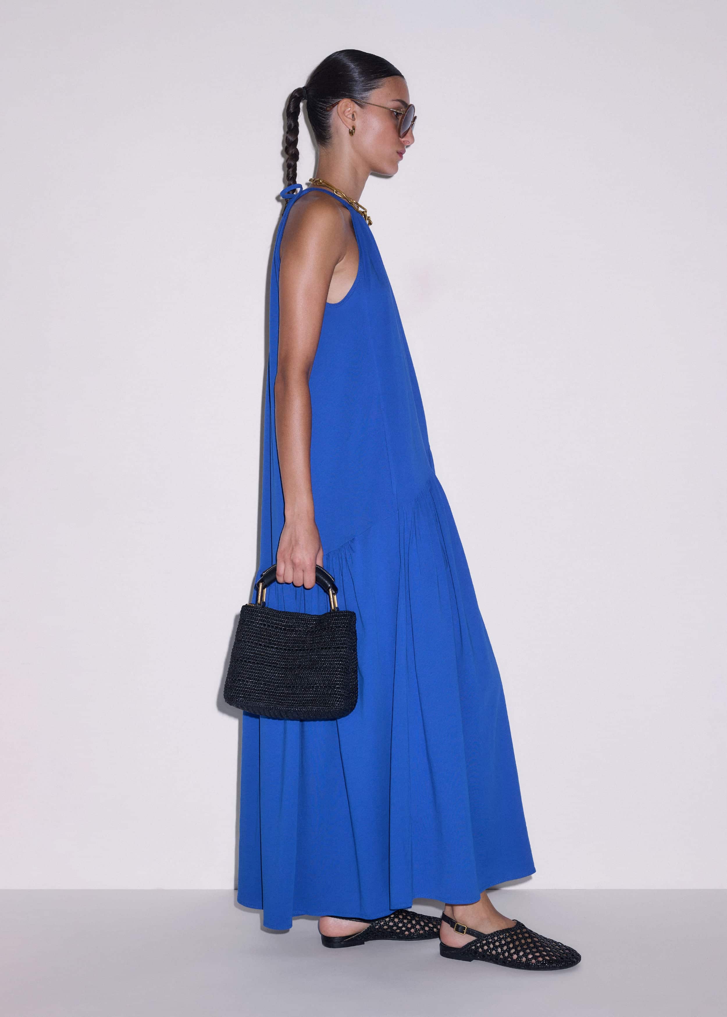 Blue Halterneck Maxi Dress meandem