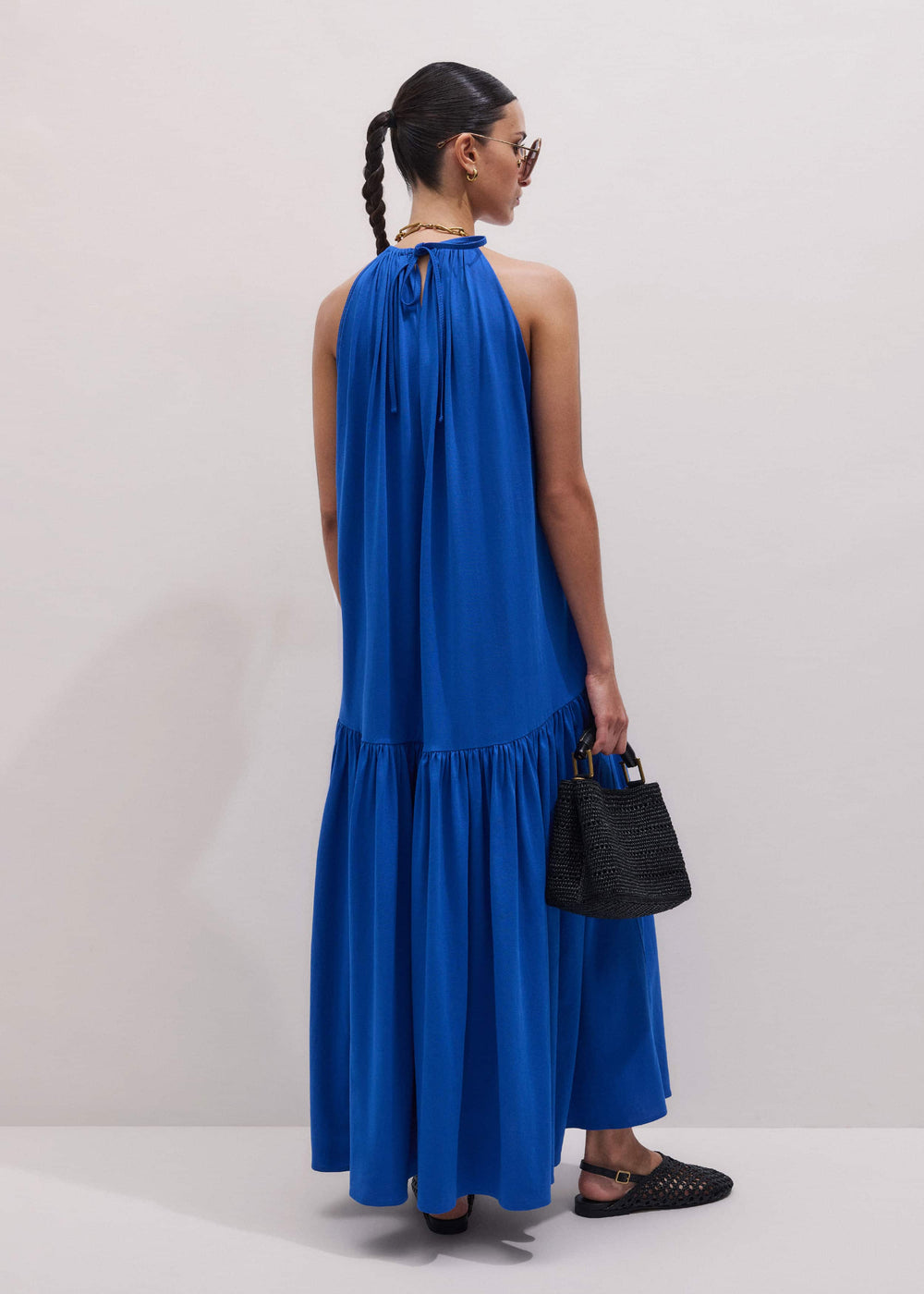 Blue Halterneck Maxi Dress meandem