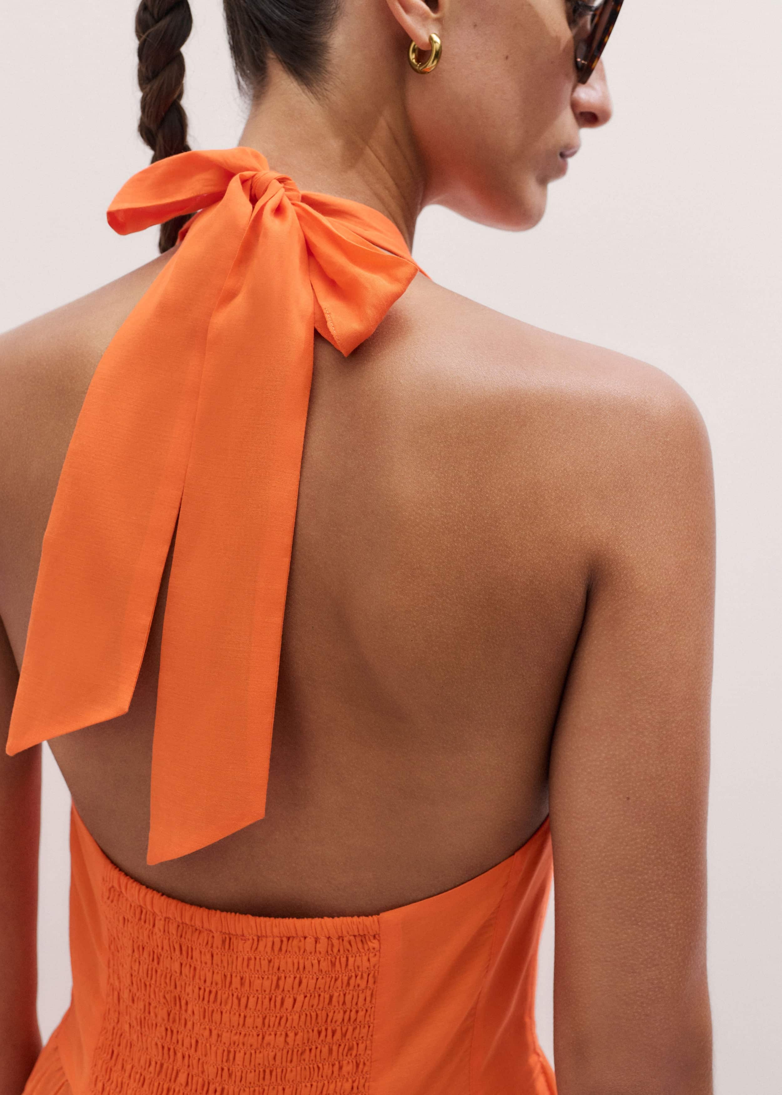 Orange Tiered Maxi Beach Dress meandem