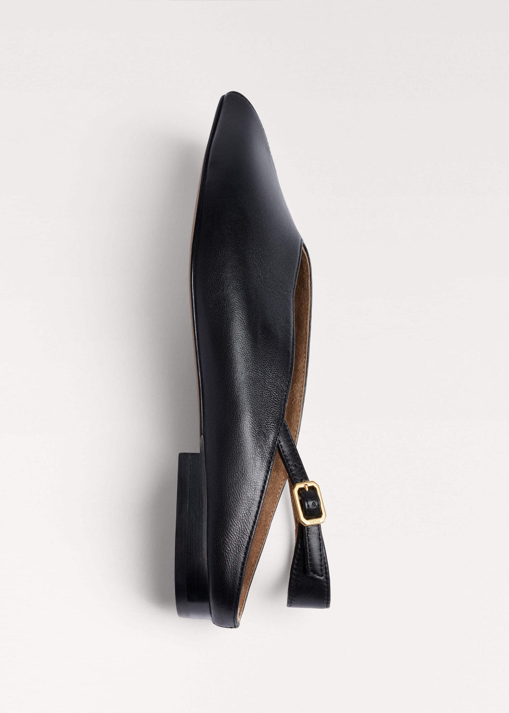 Black Peep Toe Flat meandem