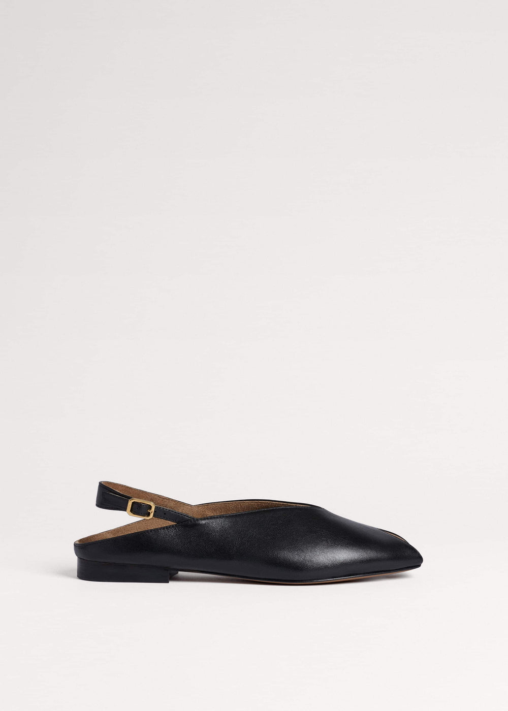Black Peep Toe Flat meandem
