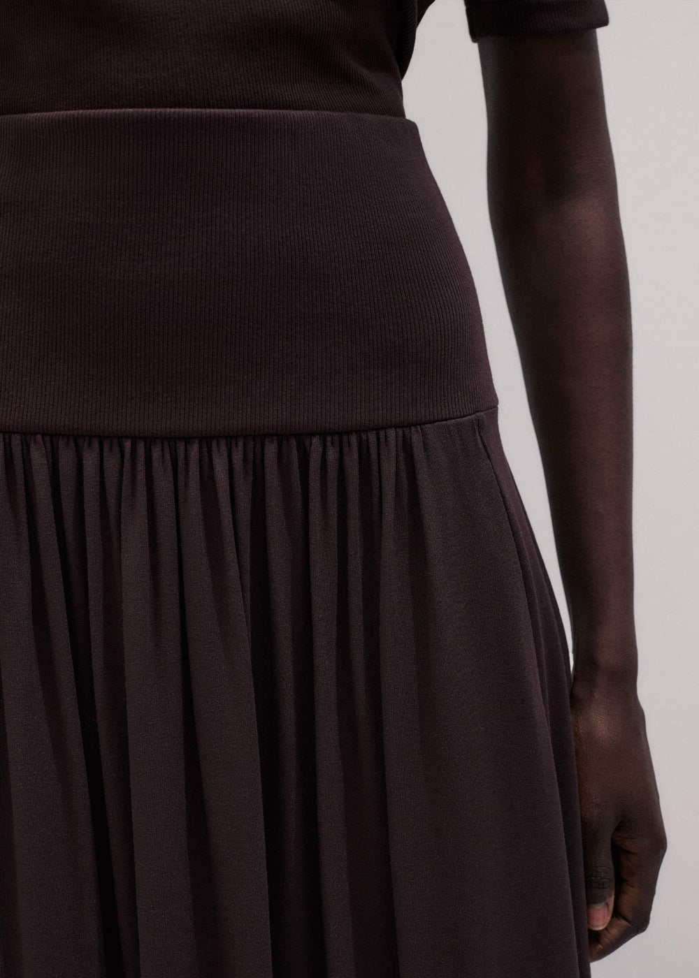 Brown Soft Sculpt Maxi Skirt meandem